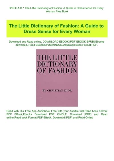 little dictionary of fashion pdf.